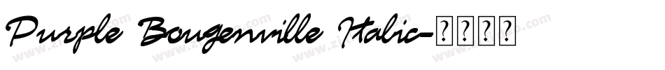 Purple Bougenville Italic字体转换